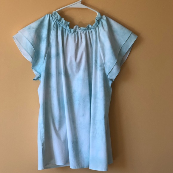 Finley Cassie HAND DYED Ruffle Sleeve shirt top New with Tags - Picture 5 of 5